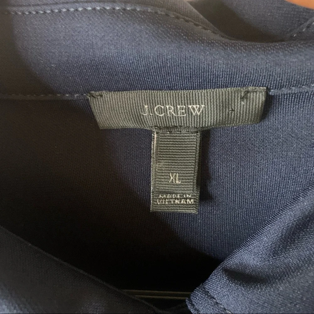 J.Crew Navy Blue‎ Button Front Belted Dress Size XL